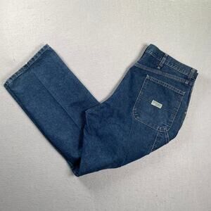 Wrangler Carpenter Jeans Men’s 38x30 Relaxed Fit Workwear Denim